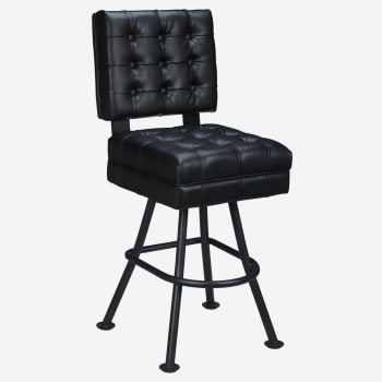 Trionfo Tufted Premium Bucket Bar Stool with Orbit Frame