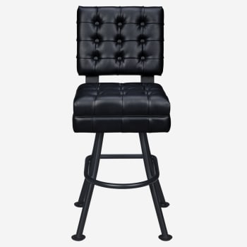 Trionfo Tufted Premium Bucket Bar Stool with Orbit Frame