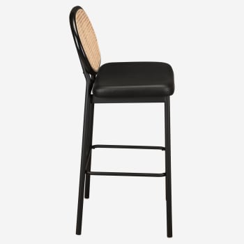 Venice Cane Metal Bar Stool