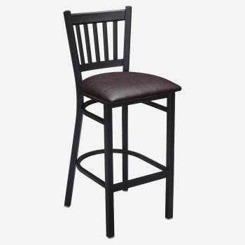 Vertical Slat Metal Bar Stool