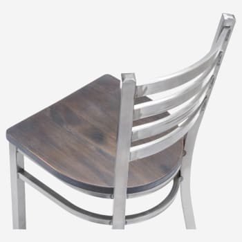 Clear Coat Metal Ladder Back Chair