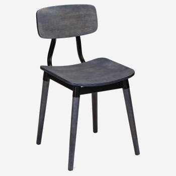 Slate Black Metal Restaurant Chair