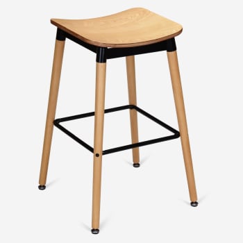 Slate Black Backless Bar Stool
