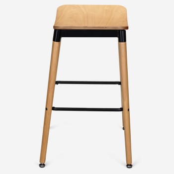 Slate Black Backless Bar Stool