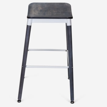 Slate White Backless Bar Stool