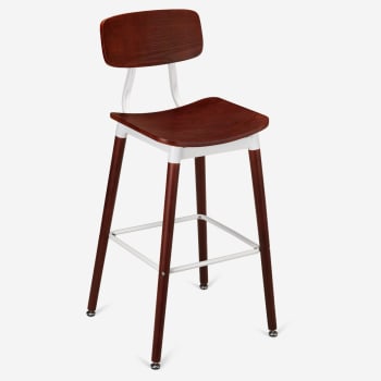 Slate White Metal Restaurant Bar Stool