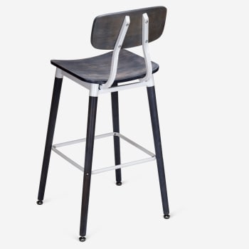 Slate White Metal Restaurant Bar Stool