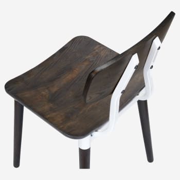 Slate White Metal Restaurant Chair