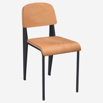 Nico Metal Chair with Wood Back