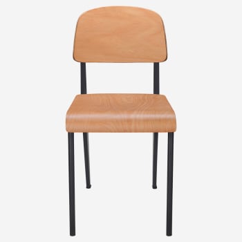 Nico Metal Chair with Wood Back