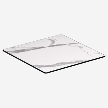 Light Marble Heavy Duty Outdoor Resin Table Top with Phenolic Edge