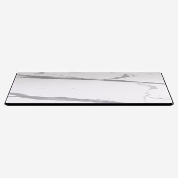 Light Marble Heavy Duty Outdoor Resin Table Top with Phenolic Edge