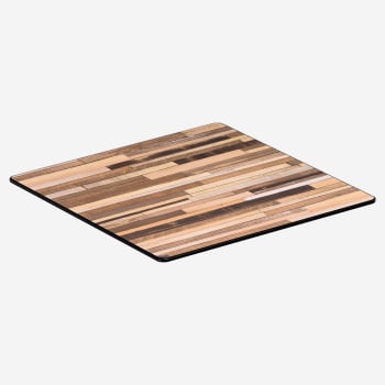 Reclaimed Wood Heavy Duty Outdoor Resin Table Top with Phenolic Edge