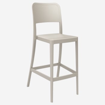 Parker Solid Back Outdoor Resin Bar Stool