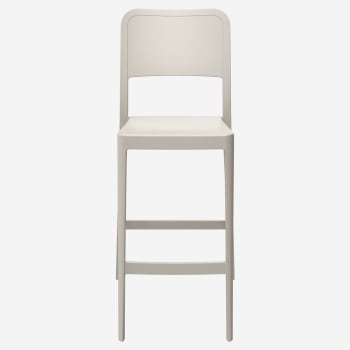 Parker Solid Back Outdoor Resin Bar Stool