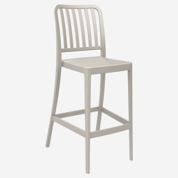 Miles Slat Back Outdoor Resin Bar Stool