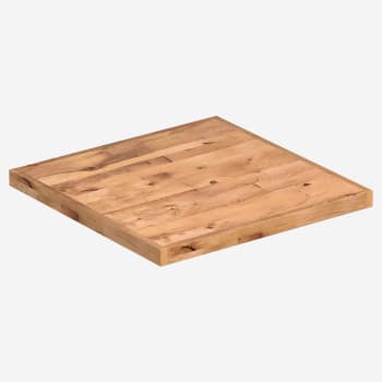 Industrial Series Reclaimed Look Wood Table Top with Drop Edge
