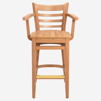 Premium US Made Ladder Back Bar Stool With Arms