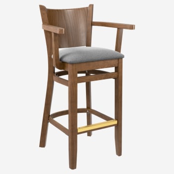 The Tiffany Wood Arm Bar Stool 