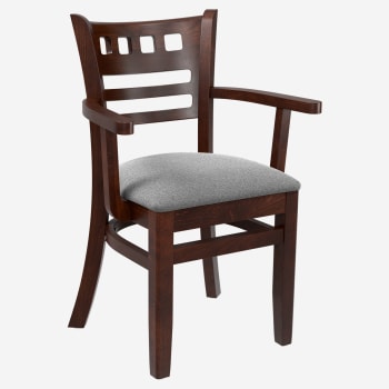 Premium US Made American Back Wood Chair with Arms 