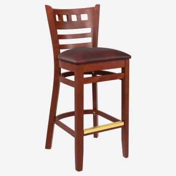 Premium US Made American Back Wood Bar Stool