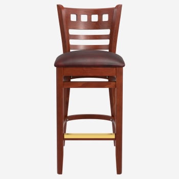 Premium US Made American Back Wood Bar Stool