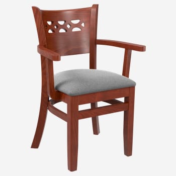 Premium US Made Leonardo Wood Chair With Arms