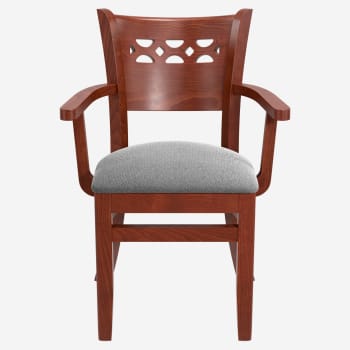 Premium US Made Leonardo Wood Chair With Arms