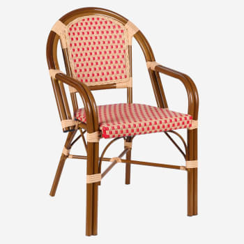 Aluminum Bamboo Cane Arm Chair
