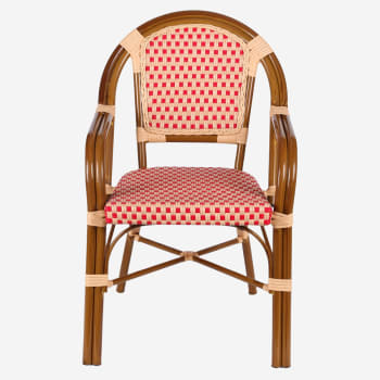 Aluminum Bamboo Cane Arm Chair