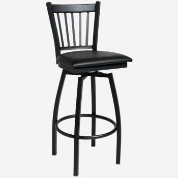 Vertical Slat Swivel Bar Stool