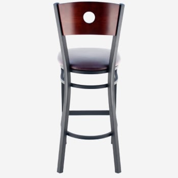 Interchangeable Back Metal Bar Stool with a Circled Back
