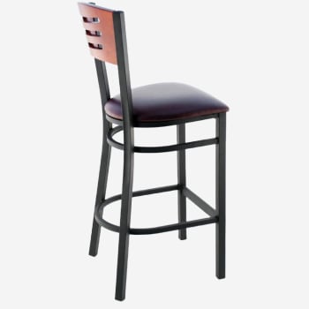 Interchangeable Back Metal Barstool with 3 Slats