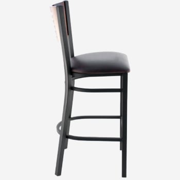 Interchangeable Back Metal Bar Stool with 5 Slats