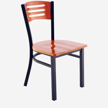 Interchangeable Back Metal Chair with 3 Slats