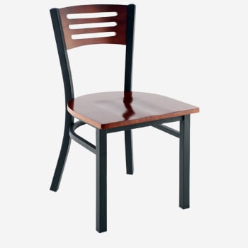 Interchangeable Back Metal Chair with 3 Slats