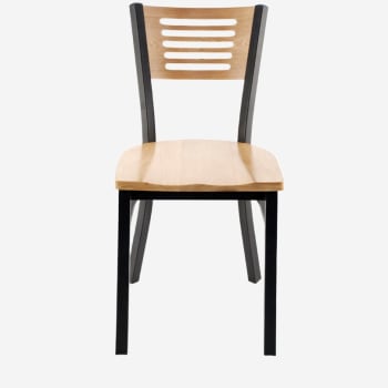 Interchangeable Back Metal Chair with 5 Slats