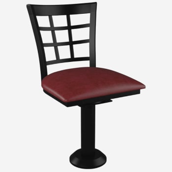 Window Back Bolt Down Swivel Metal Chair