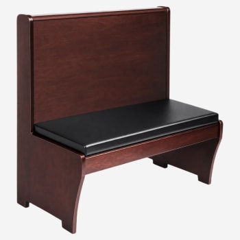 Wood Bench with Padded Seat