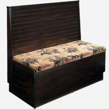 Wood Platform Booth with Bead Board Back