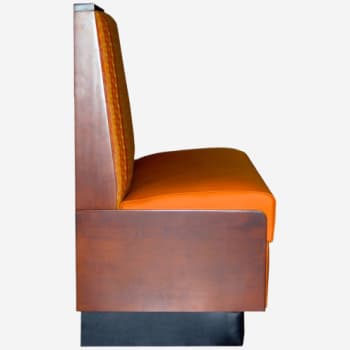 Wood Standard Booth with Padded Back