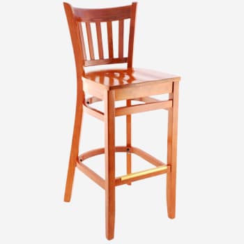 Premium US Made Vertical Slat Wood Bar Stool