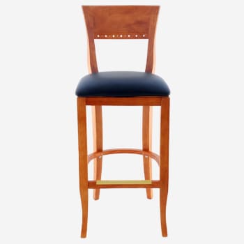 Premium US Made Biedermeier Wood Bar Stool