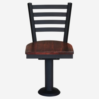 Ladder Back Bolt Down Swivel Metal Chair
