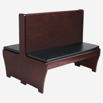 Wood Bench with Padded Seat