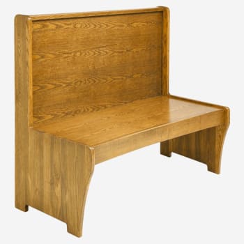 Wood Bench with Wood Seat