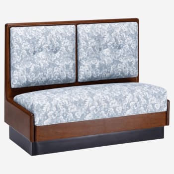 Wood Booth with Upholstered 2 Panel Back