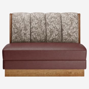 Wood Booth with Upholstered 4 Channel Back