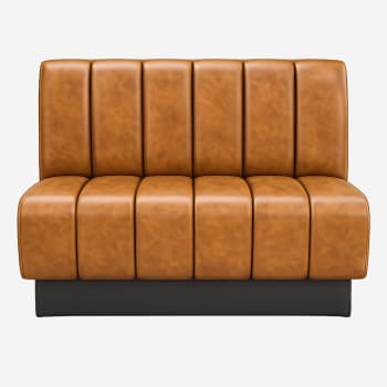 6 Channel Custom Booth with Pullover Back and Channeled Jumbo Seat