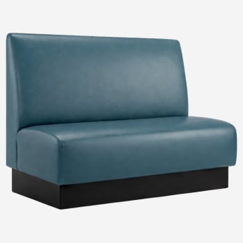 Plain Back Custom Booth with Pullover Back and Jumbo Seat